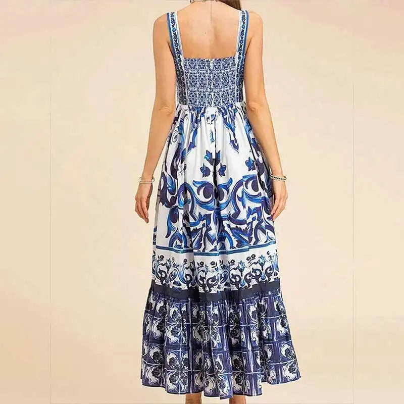 Women's Maxi Dress - Sleeveless Scoop Neck - A-Line Flowing Fit - Lightweight Casual Wear