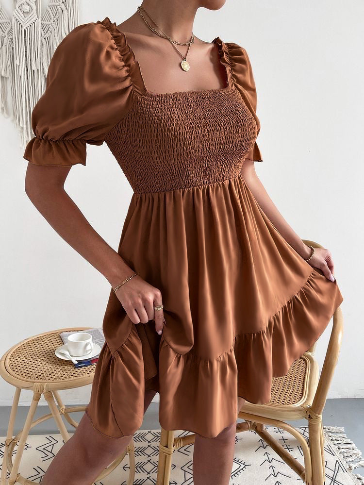 Beige Fringe Summer Dress in Lightweight Fabric Perfect for Warmer Weather